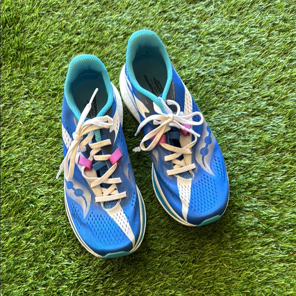 Saucony Blue and White Sneakers for Active Lifestyle